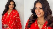 Mom-To-Be Bipasha Basu Is All Smiles as She Looks Radiant in Stunning Red Kaftaan (View Pics)