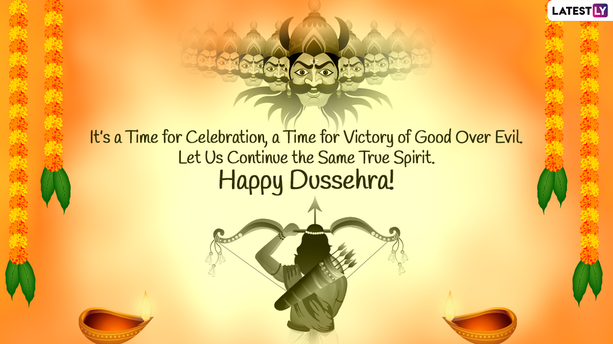 Dussehra 2022 Wishes & Ravan Dahan HD Images: Quotes on Victory of Good  Over Evil, WhatsApp Status, Ram Ravan Yudh GIF Greetings, SMS, Wallpapers,  Messages and Wishes for Vijayadashami | 🙏🏻 LatestLY