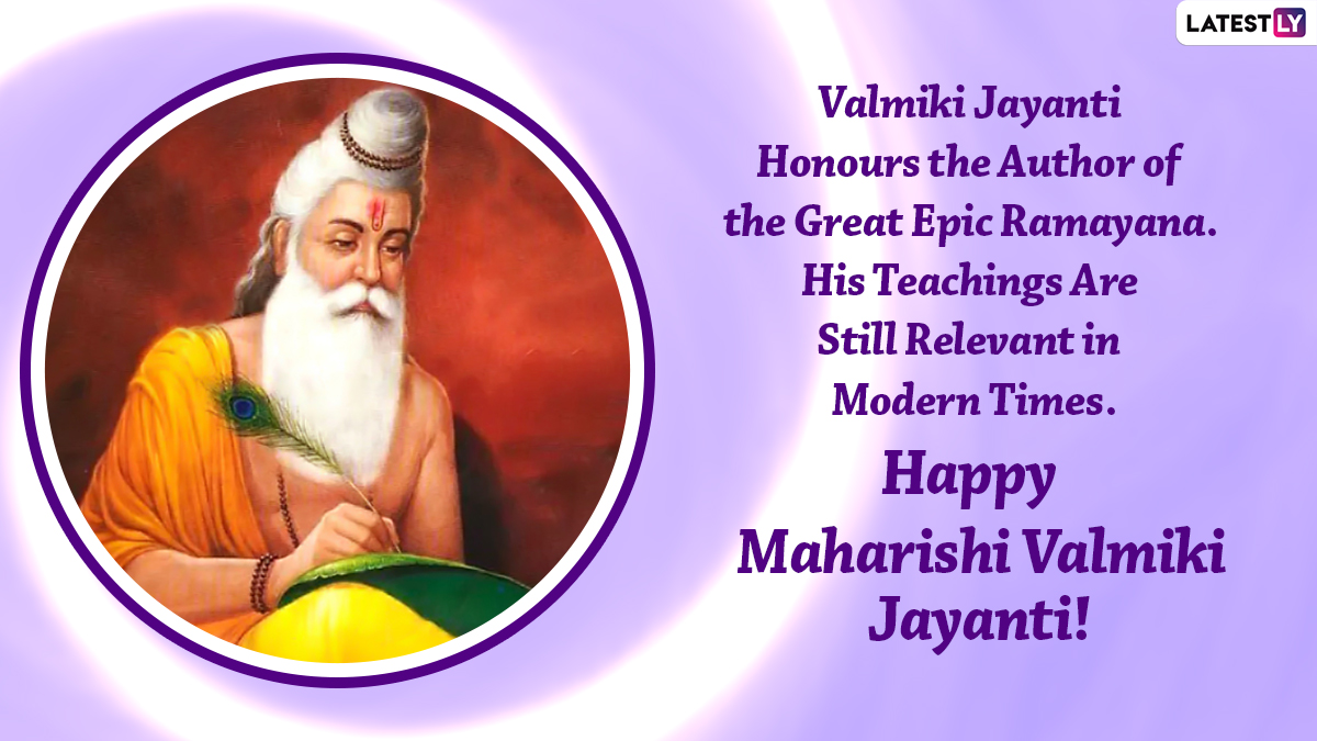Happy Valmiki Jayanti 2022 Wishes & Pargat Diwas Images: HD Wallpapers,  Quotes and Messages To Celebrate Birth Anniversary of the First Poet of the  Sanskrit Language | 🙏🏻 LatestLY