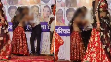 Viral Video: Chhatarpur Nagar Palika Employee Touches Folk Dancer Inappropriately on Stage; Sacked