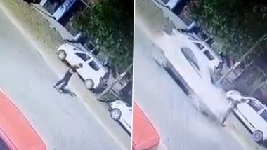 Video: Speeding Car Mows Down Man in UP’s Bisalpur, Horrifying Accident Caught on Camera