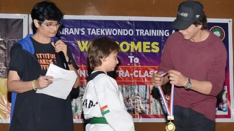 Shah Rukh Khan Felicitates and Hugs Son AbRam At Latter's Taekwondo Competition (View Pics)