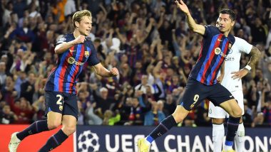 Barcelona 3-3 Inter Milan, UEFA Champions League 2022-23: Catalans on the Brink of Exit Despite Robert Lewandowski's Brace (Watch Goal Video Highlights)