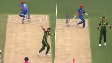 Shaheen Afridi’s Toe-Crushing Yorker Leaves Rahmanullah Gurbaz in Pain During PAK vs AFG Warm-Up Game at T20 World Cup 2022 (Watch Video)