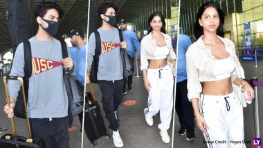 Suhana Khan Gets Photographed With Brother Aryan Khan at the Mumbai Airport! (View Pics)