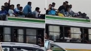 Video: Despite Recent Accident, People Continue to Travel by Sitting on Rooftop of Bus in UP&rsquo;s Hapur