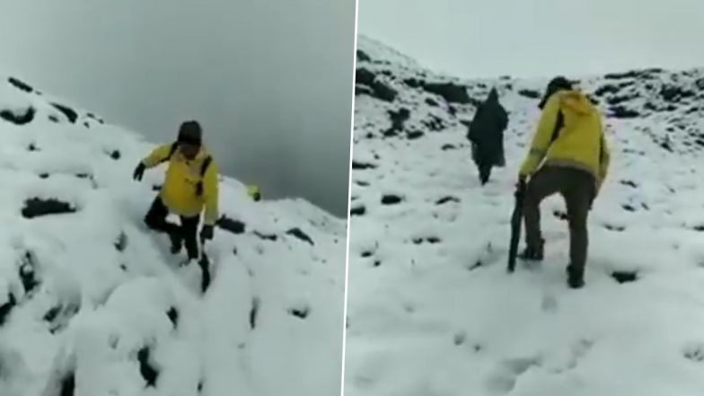 Video: SDRF Rescues Two Trekkers Stuck at Shri Kedarnath-Ransi Village Trek in Uttarakhand Due to Ill Health