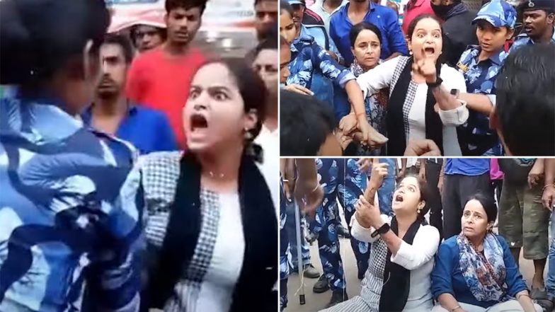 Video: Woman Clashes With Cops Over Anti-Encroachment Drive in Bihar’s Bhagalpur, Says ‘Touch Mat Karna Nahin Toh Daant Kaat Lungi’