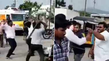 Video: Massive Fight Breaks Out Between Tamil Nadu College Students And Toll Plaza Staff in Andhra Pradesh’s Tirupati, Traffic Blocked