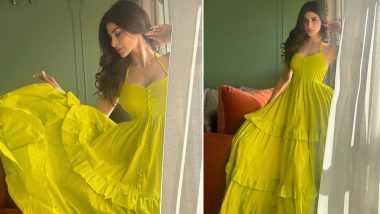 Mouni Roy in Bright Green Maxi Dress Is Sure To Take Away Your Midweek Blues! (View Pics)