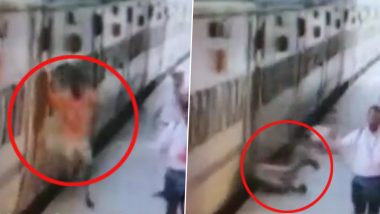 Video: Alert RPF Personnel AK Reddy Saves Man From Going Under Moving Train in Nick of Time at Nalgonda Station