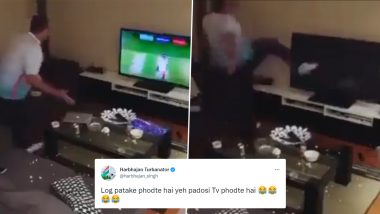 Harbhajan Singh Reacts to Viral Video of Pakistan Fan Breaking TV After India’s Victory at T20 World Cup 2022