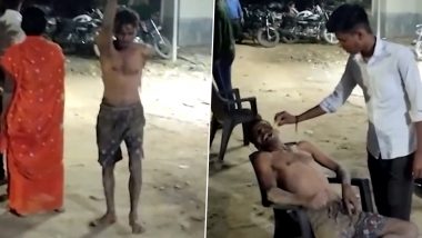 Video: Drunk Man Parades inside Sohsarai Police Station in Bihar's Nalanda, Raises 'Vande Mataram' Slogan; Arrested