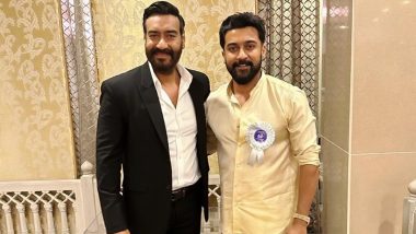 Ajay Devgn Shares Happy Picture With Suriya From 68th National Film Award Ceremony