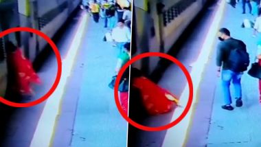 Video: Alertness of RPF Staff Save Life of Lady Passenger From Coming Under Wheels of Moving Train at Muzaffarpur Railway Station