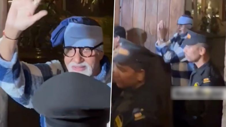 Amitabh Bachchan Steps Out at Midnight to Greet Fans Outside Jalsa on His 80th Birthday (Watch Viral Video)