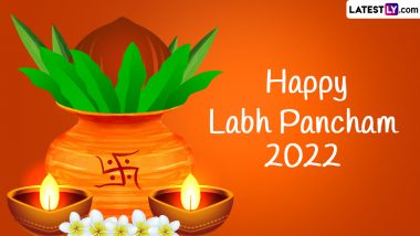 Labh Pancham 2022 Wishes and Images: Share Saubhagya Labh Panchami 2022 Greetings, Labh Panchami WhatsApp Messages and Gyan Panchami SMS on This Day