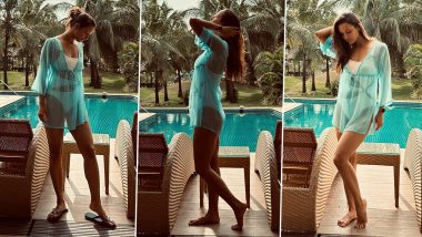 Tripti Dimri's Sensual Poses by the Poolside in Monokini Are Treat to Sore Eyes (View Pics)