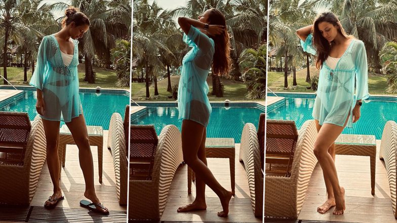 Tripti Dimri s Sensual Poses by the Poolside in Monokini Are Treat