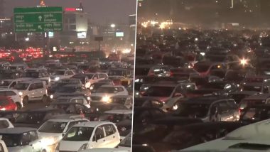 Delhi Traffic Update: Massive Jam at Delhi-Gurugram Expressway Ahead of Diwali 2022 (Watch Video)
