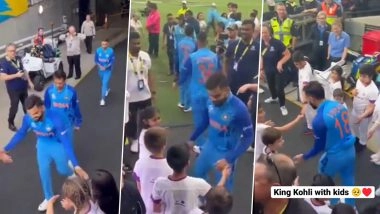 Virat Kohli Gets Playful With Kids Ahead of a ICC T20 World Cup 2022 Match, Watch Viral Video
