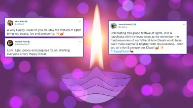 Happy Diwali 2022: Indian Cricket Stars Extend Wishes to Fans on Festival of Lights (See Posts)