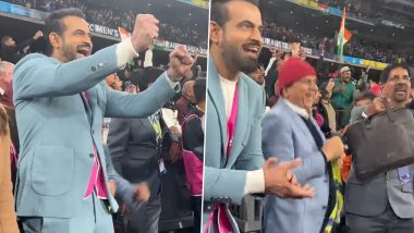 Irfan Pathan, Sunil Gavaskar and Other Indian Veterans Celebrate As India Beat Pakistan in T20 World Cup 2022 (Watch Video)