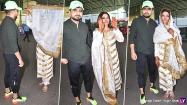 Karwa Chauth 2022: Rakhi Sawant Flaunts Her Mehndi As She Celebrates the Auspicious Festival with Beau Adil Khan (View Pics)