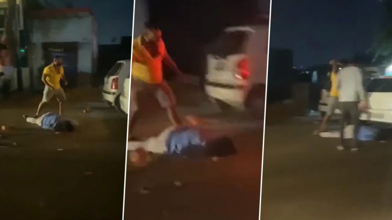 UP Shocker: Man’s Head Smashed With Brick After Argument Goes Awry in Ghaziabad, Disturbing Video Goes Viral, Manhunt Launched To Nab Accused