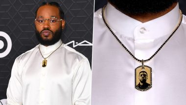 Ryan Coogler Honours Chadwick Boseman at Black Panther Wakanda Forever World Premiere, Wears a Neckpiece Featuring the Late Actor’s Image on the Pendant (View Pics)