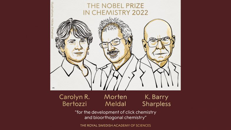 Nobel Prize in Chemistry 2022: Carolyn Bertozzi, Morten Meldal, Barry Sharpless Win Prestigious Award for Development of Click Chemistry and Bioorthogonal Chemistry