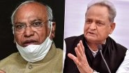 Congress President Election: Rajasthan CM Ashok Gehlot Flouts Party&rsquo;s Guidelines, Seeks Votes for Mallikarjun Kharge (Video)