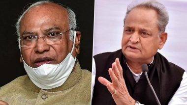 Congress President Election: Rajasthan CM Ashok Gehlot Flouts Party’s Guidelines, Seeks Votes for Mallikarjun Kharge (Video)