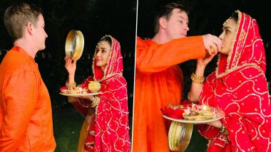Preity Zinta Shares Pictures from Karwa Chauth Celebrations with Hubby Gene Goodenough, Says ‘This Karva Chauth Was Filled With So Many Firsts’