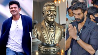 Rana Dagubbati Receives Golden Bust of Puneeth Rajkumar; Bahubali Actor Remembers the Late Kannada Superstar Fondly (View Pic)