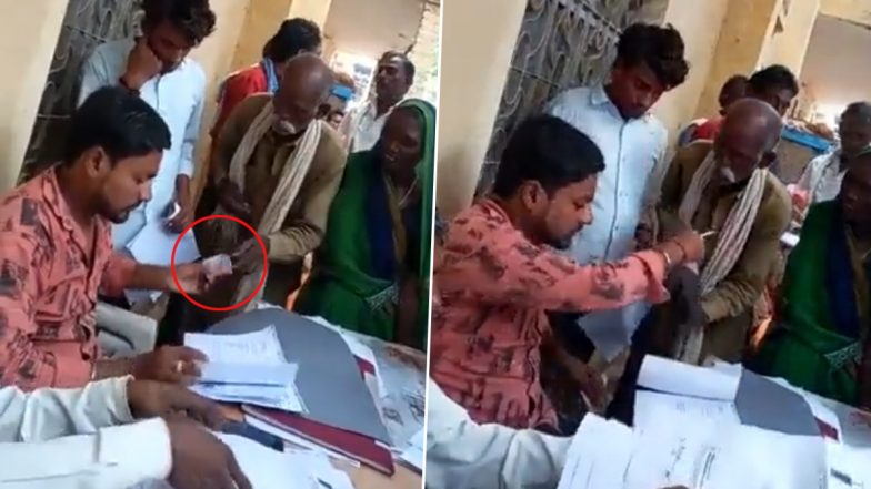 Video: Clerk Takes Bribe from Farmers to Prepare Samman Nidhi Documents in UP’s Lalitpur, Investigation Launched