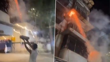 Diwali 2022: Thane Man Release Multiple Rocket Firecrackers Into People’s Houses, Manhunt Launched After Video Goes Viral