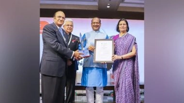 Business News | Dr Raghupati Singhania Conferred the 'Lifetime Achievement Award 2022' by PHD Chamber of Commerce and Industry