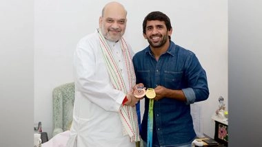 Sports News | Bajrang Punia Meets Home Minister Amit Shah After World Championship Medal