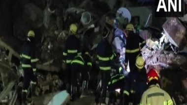 India News | Four-storey Building Collapses   in Navi Mumbai, Rescue Operation Underway