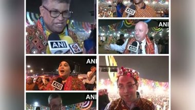 World News | Foreign Envoys Get a Glimpse of India's Rich Culture at Gujarat's Navratri Festival