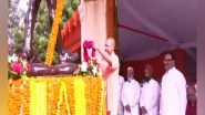India News | UP CM Yogi Adityanath Pays Floral Tributes to Mahatma Gandhi, Lal Bahadur Shastri on Birth Anniversary