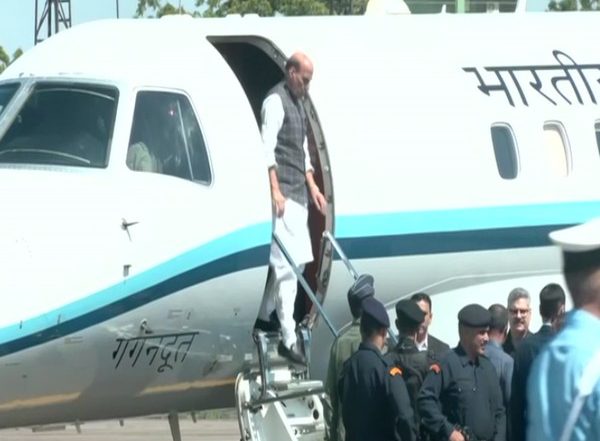 India News | Rajnath Singh Reaches Jodhpur to Attend Induction Ceremony of Made-in-India Light Combat Helicopter into IAF