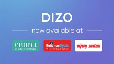 Business News | DIZO, by Realme TechLife, Exhibits Aggressive Offline Expansion Plans; Partners with Top Retail Chains - Croma, Reliance and Vijay Sales