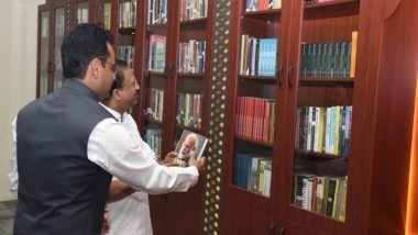 World News | MoS Muraleedharan Inaugurates Newly Designed Library at Embassy in Oman