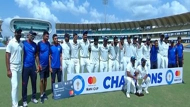 Sports News | Rest of India Side Overcome Valiant Saurashtra, Clinch 25th Irani Cup After Eight Wicket Win