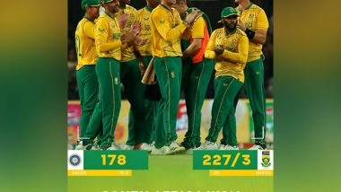 Sports News | 3rd T20I, Ind Vs SA:  Rossouw, Pretorius Guide Visitors to Big Victory; Hosts Clinch Series 2-1