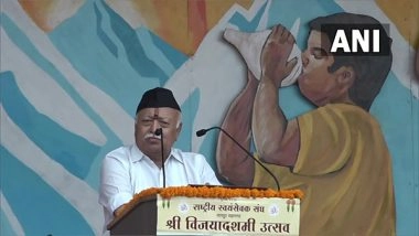 India News | Minorities Not in Danger Because of RSS, Says Mohan Bhagwat, Underlines Resolve for Brotherhood on Dussehra