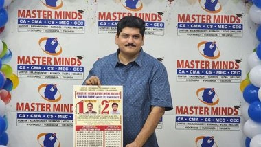 Business News | 125 Students of Masterminds for CA Institute Achieve All India Ranks in CMA Inter, Final Exams