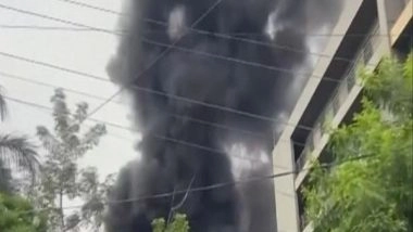 India News | Massive Fire Breaks out at Plastic Company in Noida